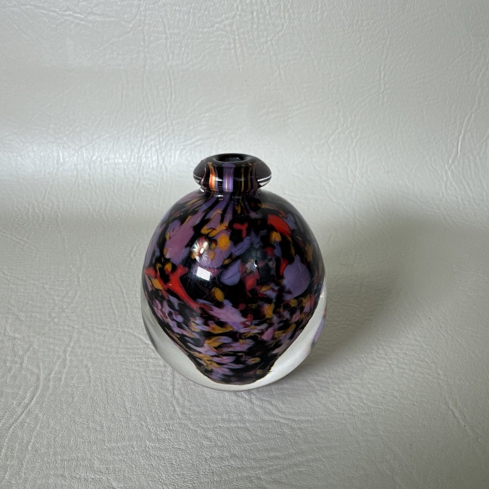 Multicolor Murano Style Mini Vase 4”