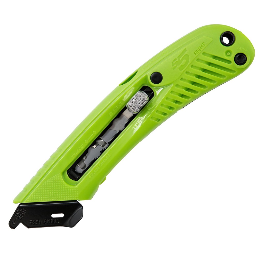 S5R Box Cutter | Heavy Duty Utility Knife, Tape Splitter, & Film Cutter | 3-P...