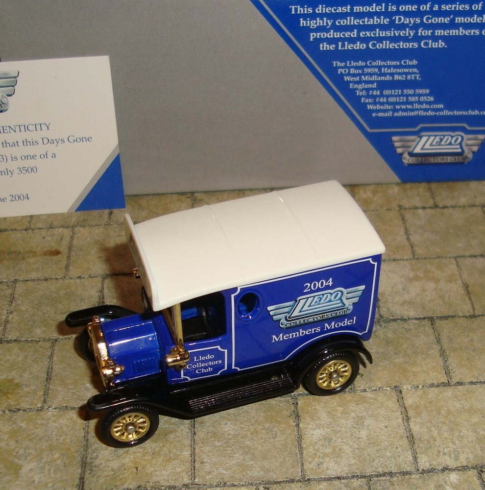 LLEDO - DAYS GONE - 1920 MODEL T FORD VAN -  2004 MEMBERS MODEL  - BOXED -LTD ED-image