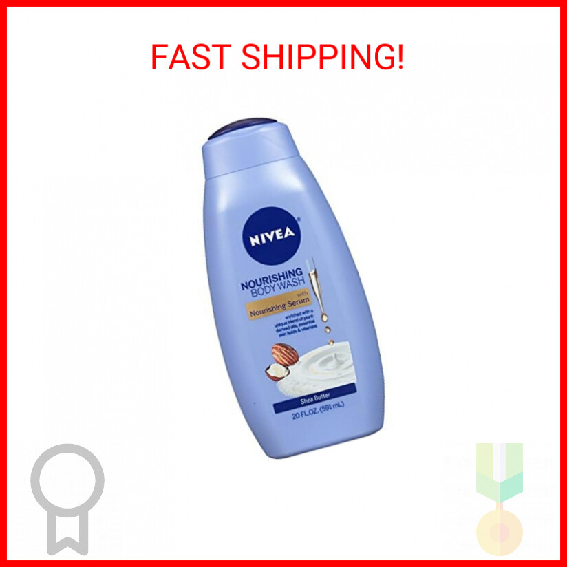 NIVEA Shea Butter Nourishing Body Wash, Moisturizing Body Wash for Dry Skin, 20