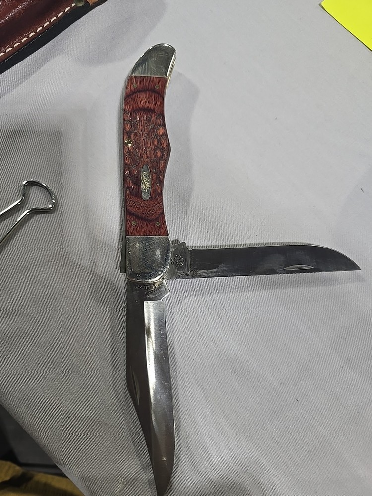 2004 Case XX 6265 SS Dual Blade Folding Hunter Knife Jigged Rosewood USA