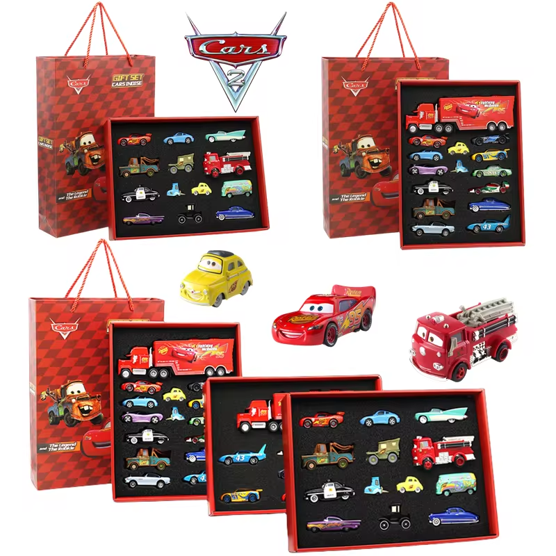 Disney Pixar Cars 3 Diecast Metal Toy Set - Lightning McQueen, Mater & More