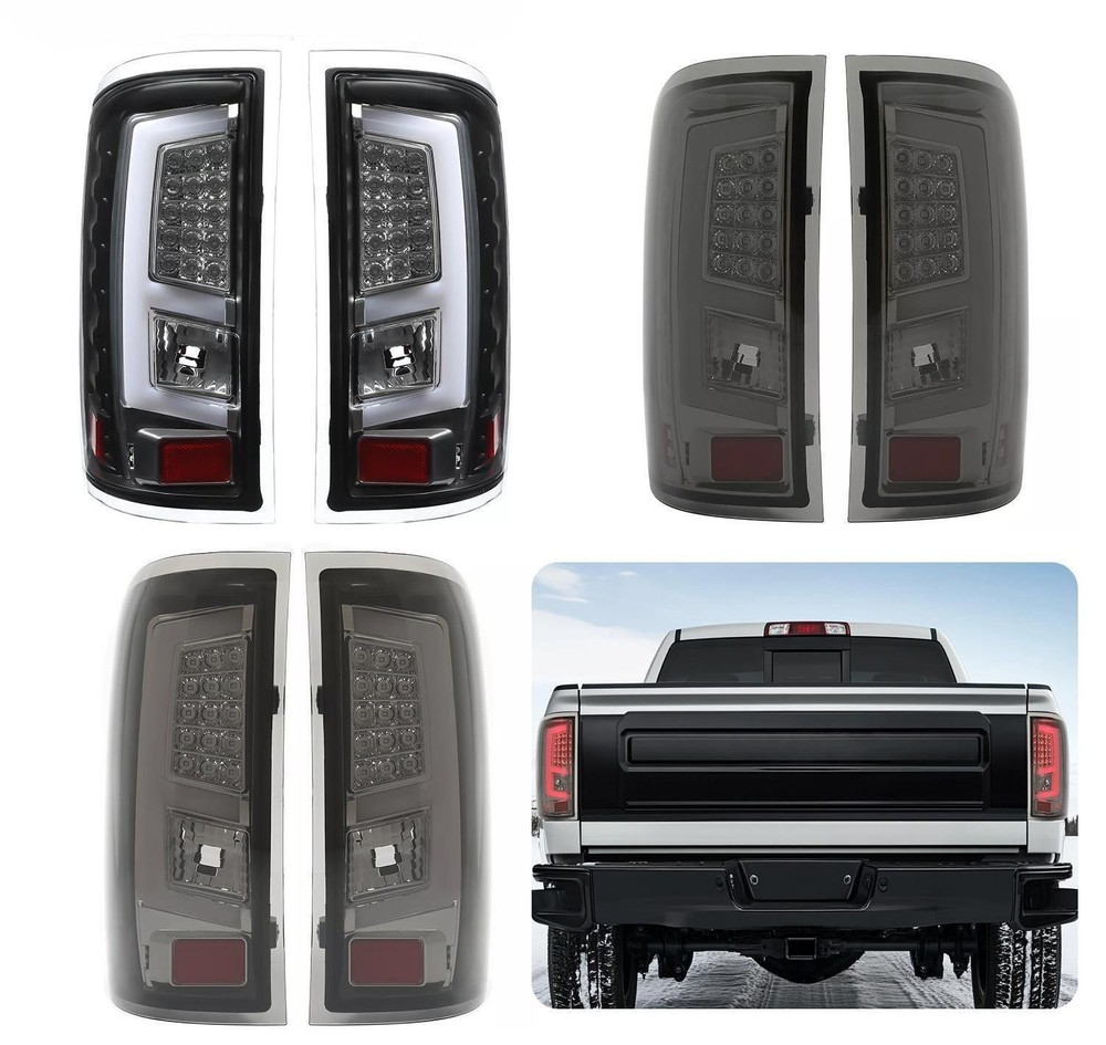 Smoke/Clear LED Bar Tail Lights Lamps For GMC Sierra 1500 2500/3500 HD 2014-2018