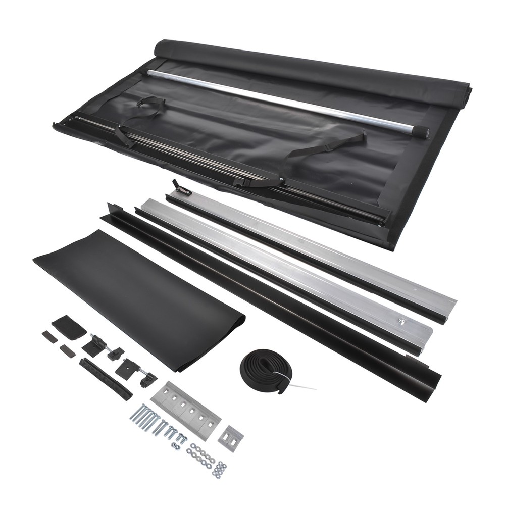 Roll-Up Tonneau Cover Black Rear Fits for Hyundai Santa Cruz 4'3