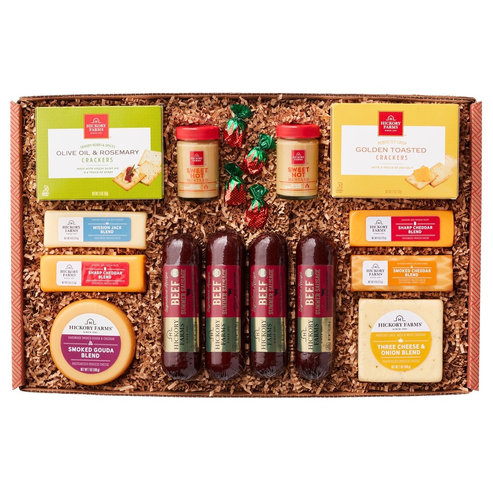 Meat & Cheese Extra Large Gift Box - Gourmet Food Gift Basket | Charcuterie B...