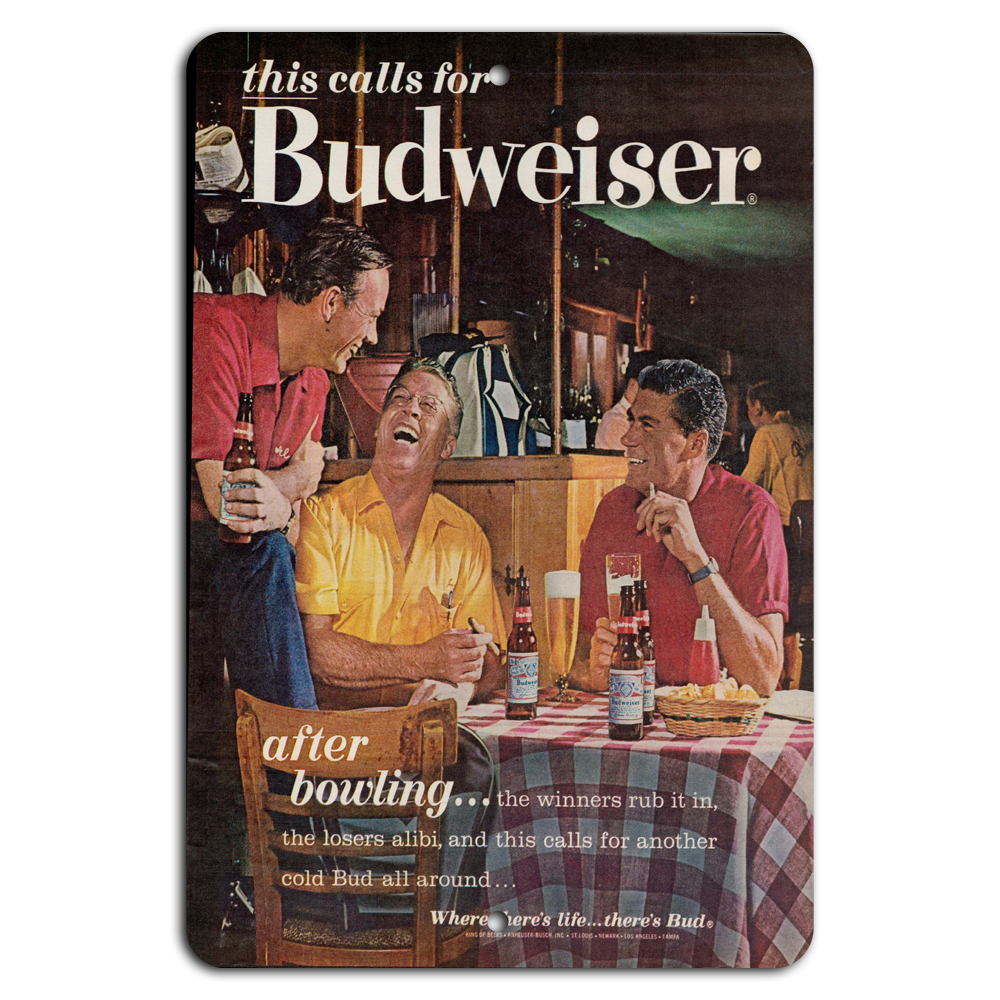 Vintage Budweiser Bowling Night Fun