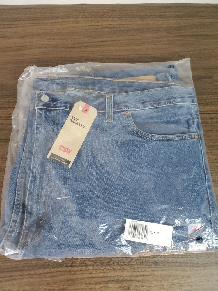 Levis 550 Relaxed Jeans Men’s Size 54x28 Big & Tall Blue Relaxed