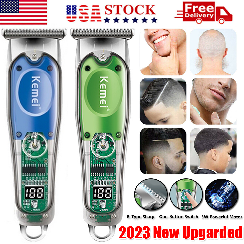 Kemei BK15 Professional Cordless Hair Clipper with LCD Display for Men USB Rechargeable