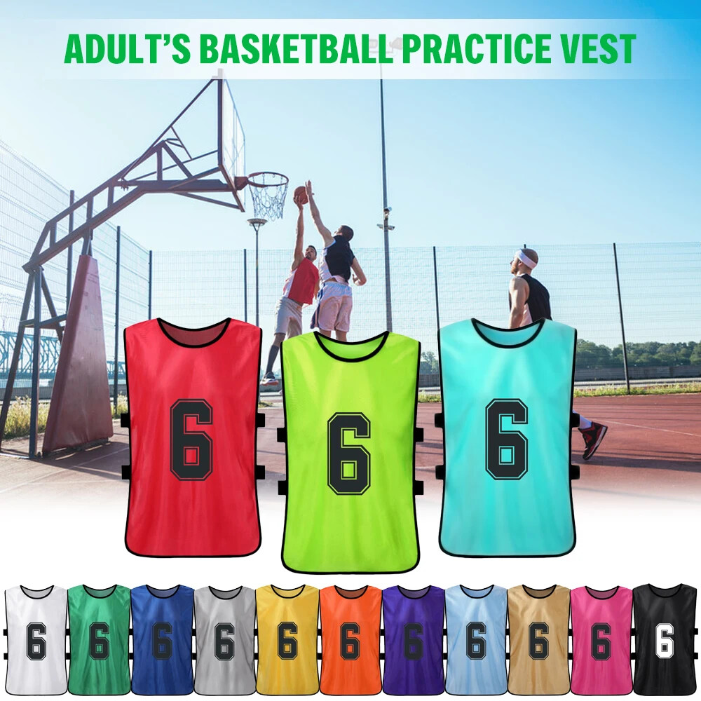 6/12PCS Kid's Football Quick Dry Soccer Team Training Numbered Bibs Sports Vest