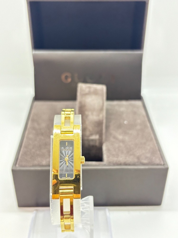 [Near Mint] Gucci 3900L Gold Black Qz Women's Watch Vintage Used Working Japan