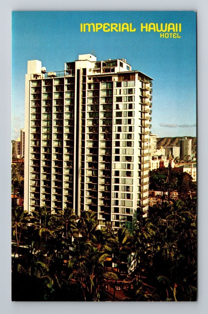Vintage Waikiki HI Imperial Hawaii Hotel Advertising Postcard