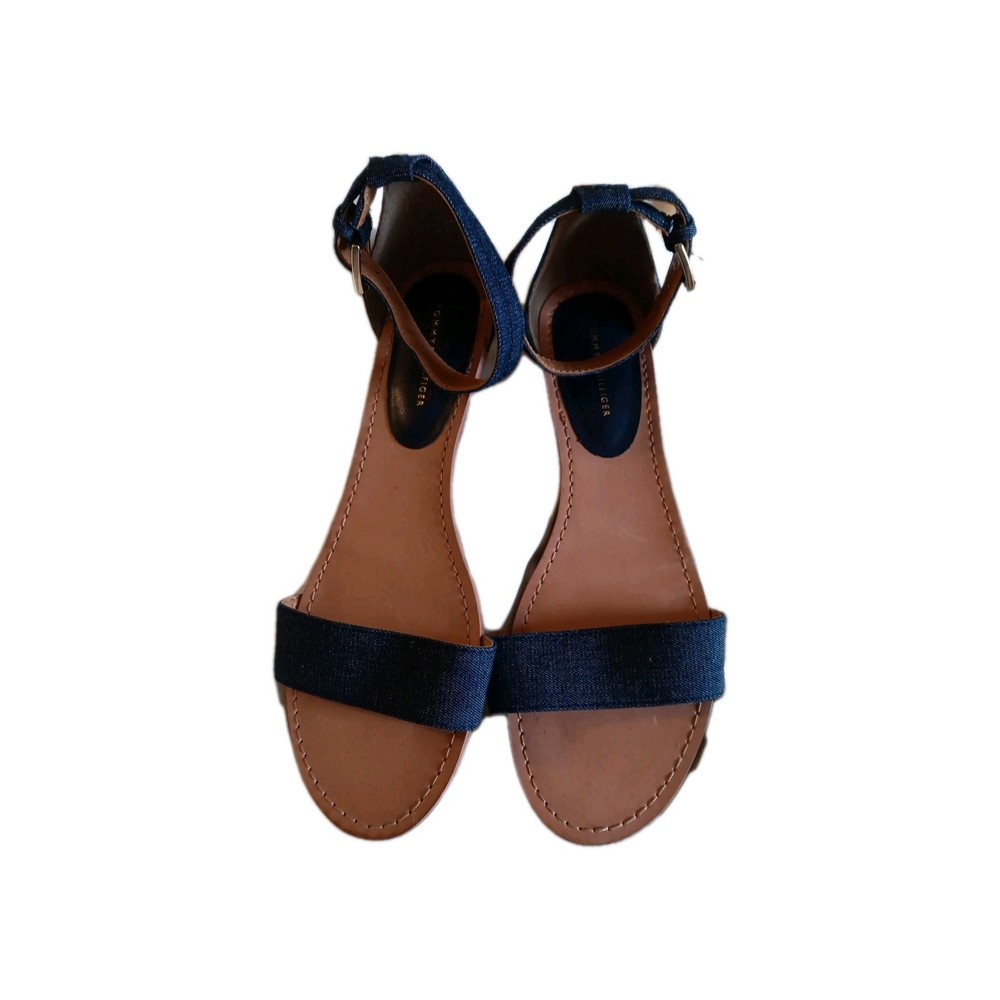 Tommy Hilfiger Denim Wedge Sandal with Ankle Strap