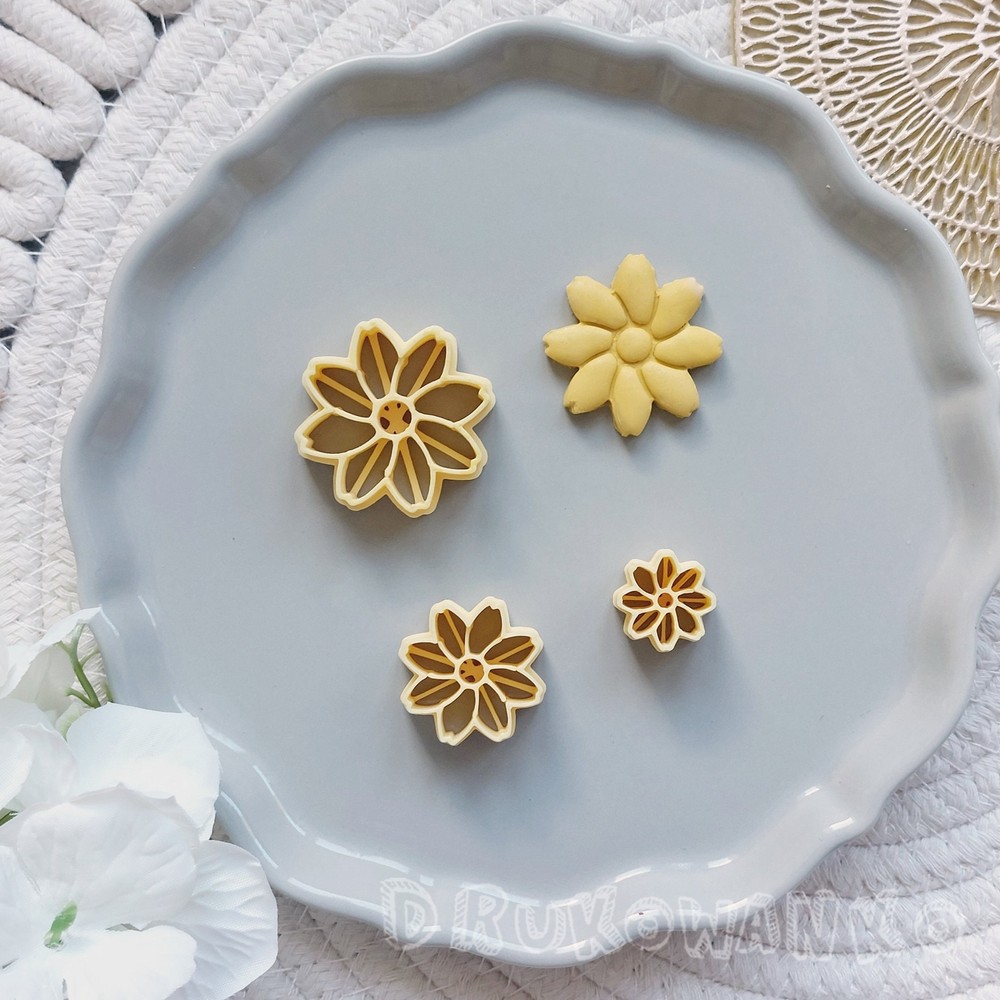 Flower Petal Nature Spring Tulip Rose 10 Polymer Clay Cutter For Earring