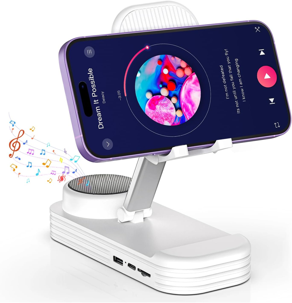 Wireless Bluetooth Speaker Phone Stand - Perfect Christmas Tech Gift for Men