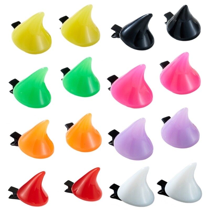 Devil horn hair clips for cosplay and Halloween costume headdress