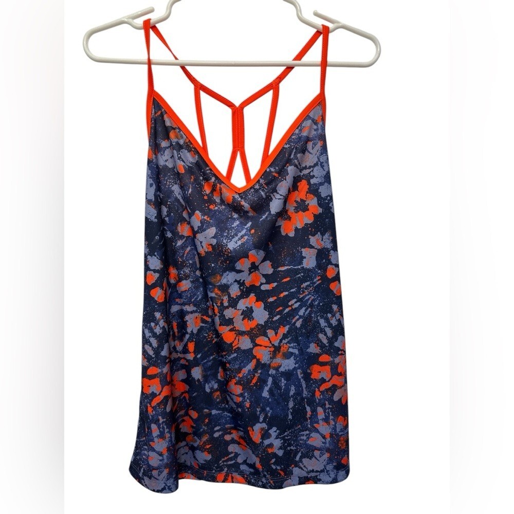Grand Slam Active Floral Splatter Tennis Tank Top Top NWT