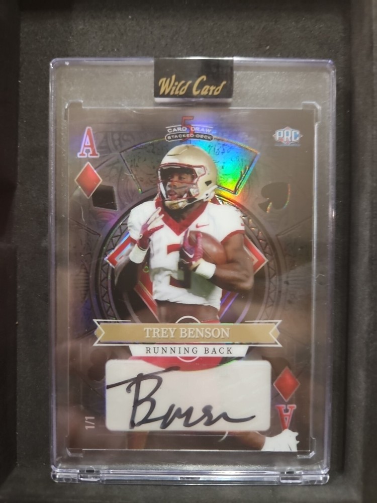 Trey Benson (PRC 1/1 Auto) #SD-TBA Wild Card 5 Deck draw