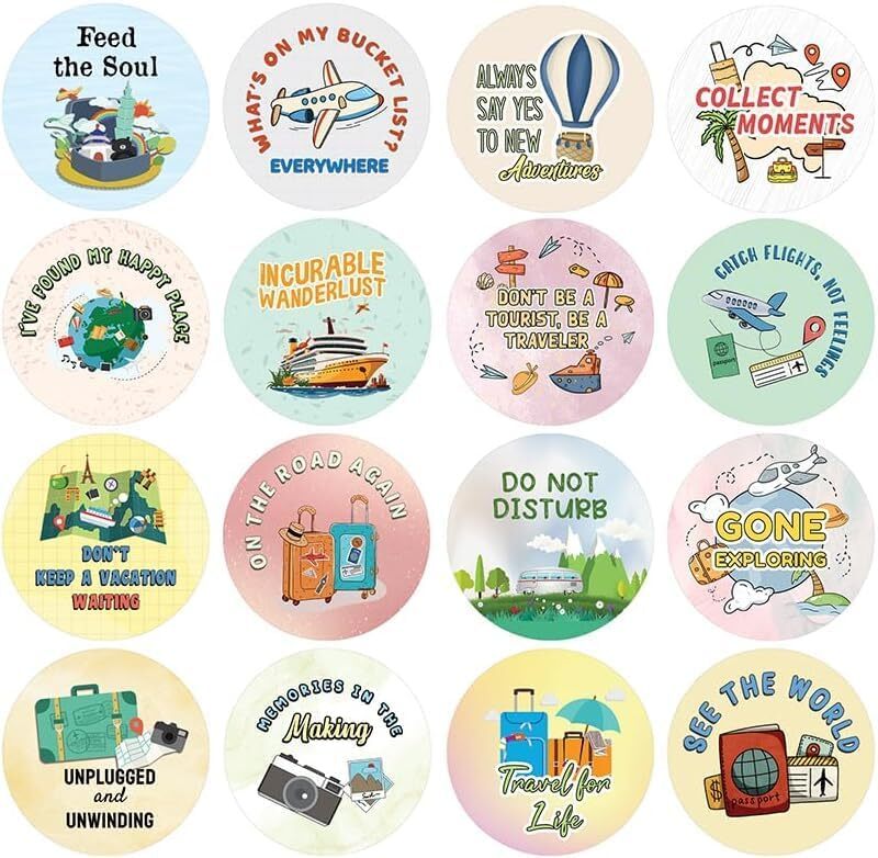 Explore the World with 20 Sets of 16 Travel Stickers