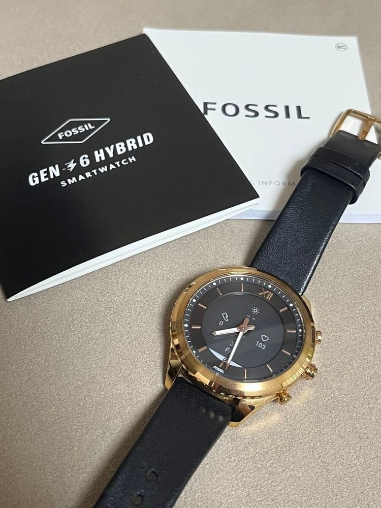 Fossil Gen 6 44mm Touchscreen Smartwatch for Women FTW7064 Japan Exclusive Smoke Stainless Steel