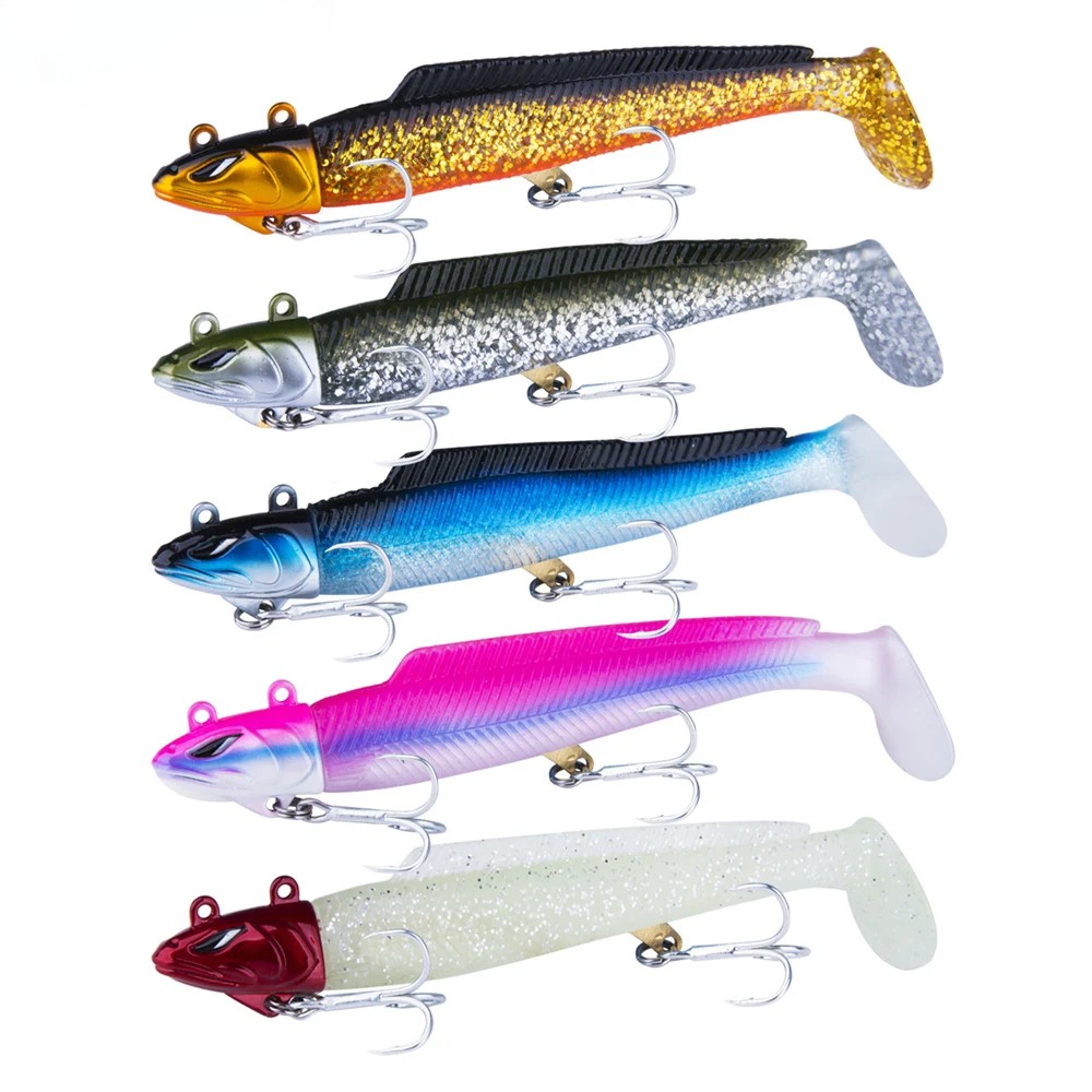 Jig Head Soft Fishing Lure Silicone Wobblers Swimbait Artificial Bait Soft Lure