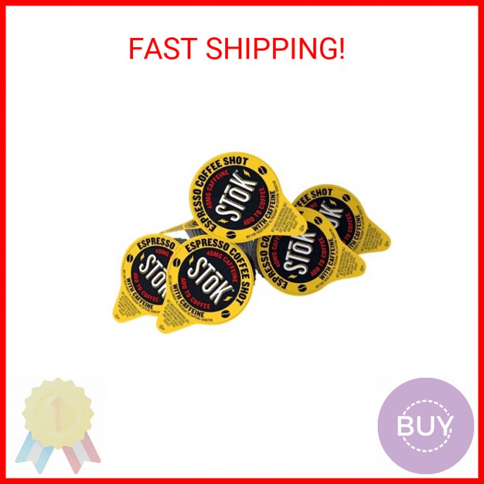 100 SToK Caffeinated Unsweetened Black Coffee Shots.