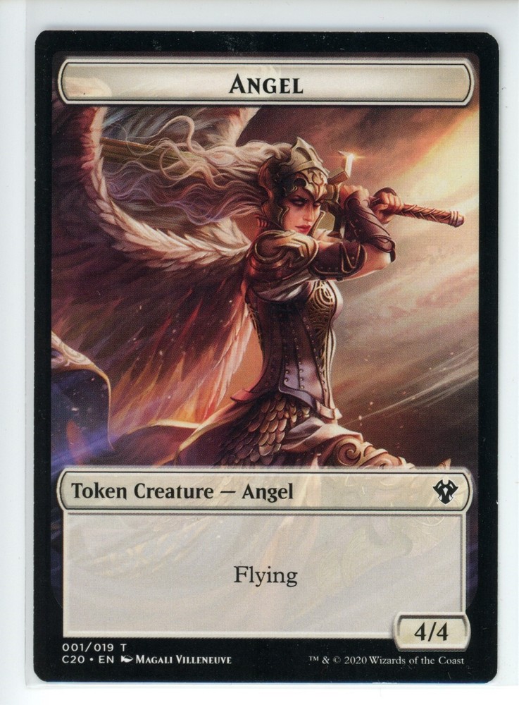 ANGEL // ELEMENTAL (010) DOUBLE-SIDED TOKEN Commander 2020 #1//10 C20(LP)(MTG)-image