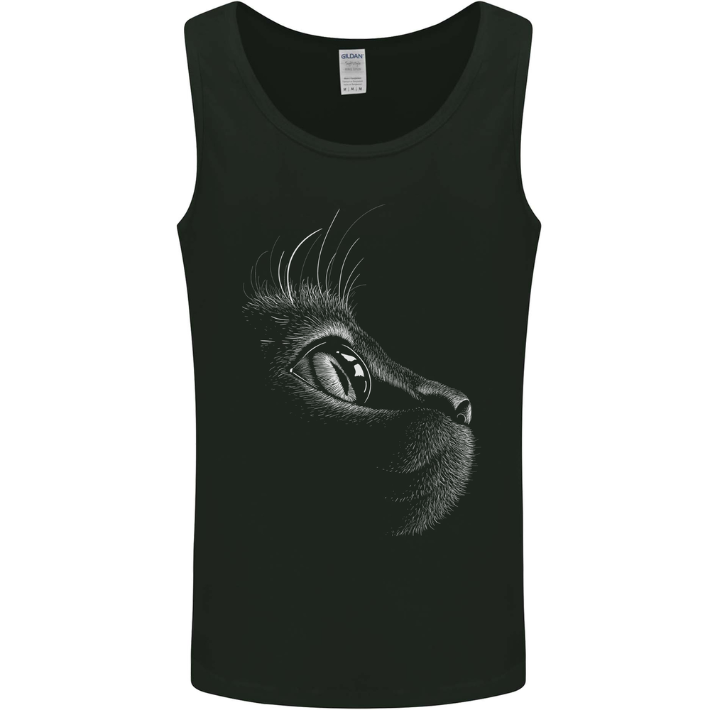 A Cute Cat Face Mens Vest Tank Top