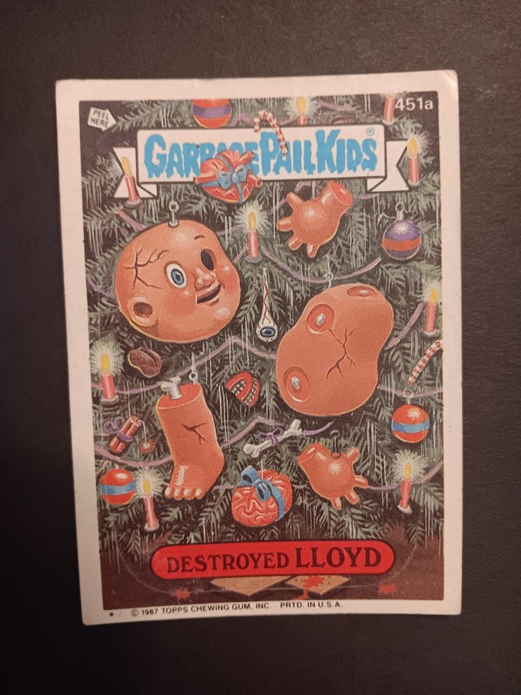 1987 Garbage Pail Kids #451a Destroyed Lloyd Grade 8 Collectible Puzzle Card