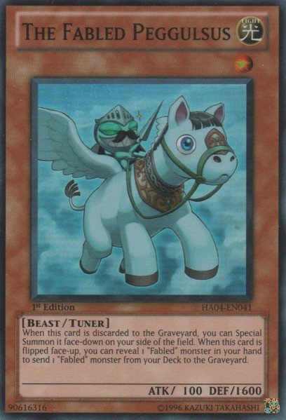 The Fabled Peggulsus HA04-EN041 Super Rare 1st Edition Lightly Played NM TCG Card