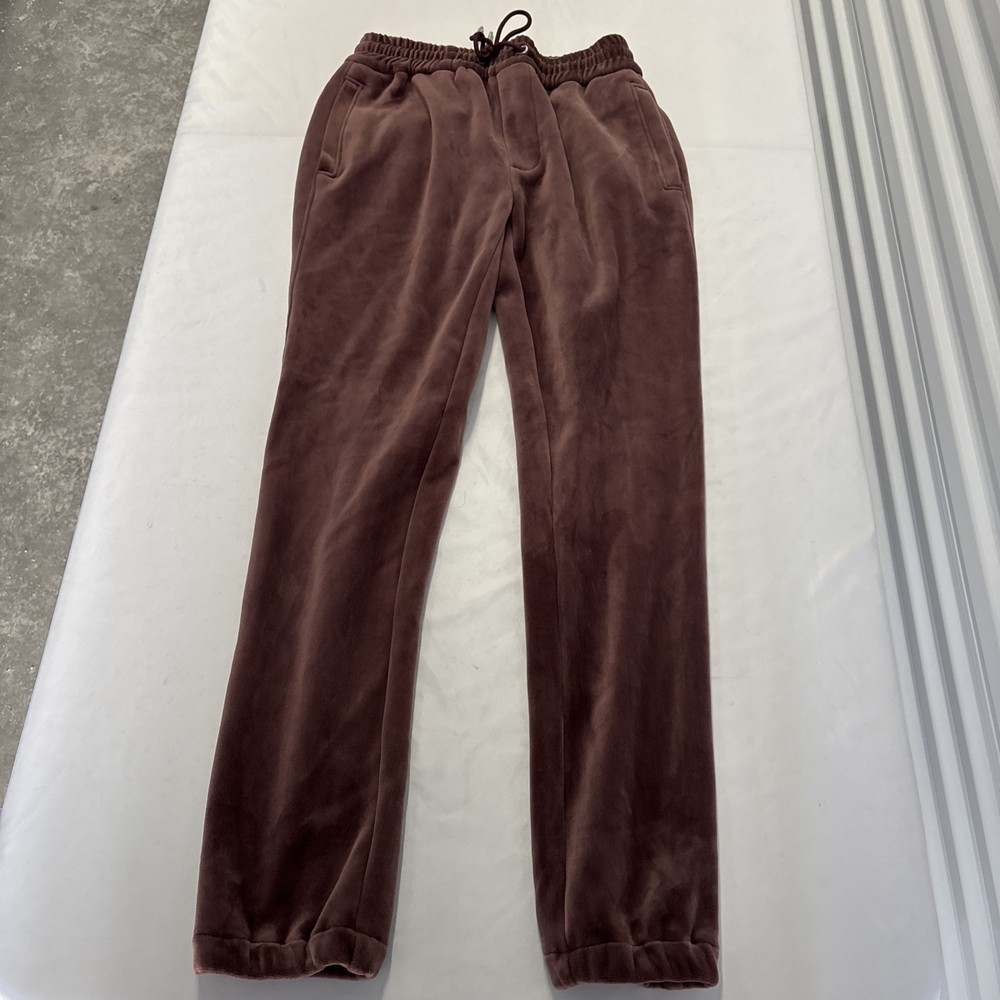 Kith Mens XS Burgundy Velvet Joggers New York Streetwear Sweatpants