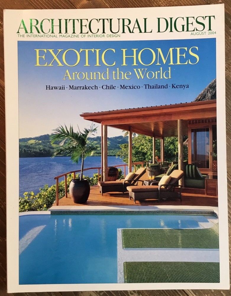 ARCHITECTURAL DIGEST August 2004 Exotic Homes Around the World Anthony Robbins