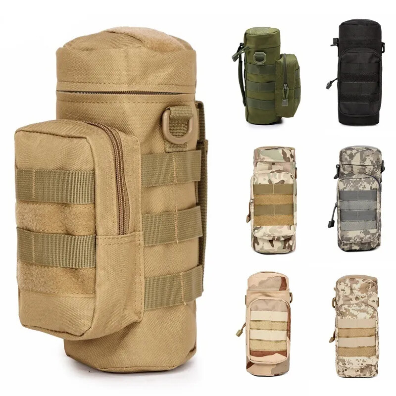 Tactical Water Bottle Pouch Waist Shoulder Bag for Hiking Climbing
