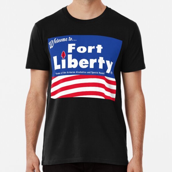 Fort Liberty Art Gas Station Parody Premium T-Shirt S-5XL