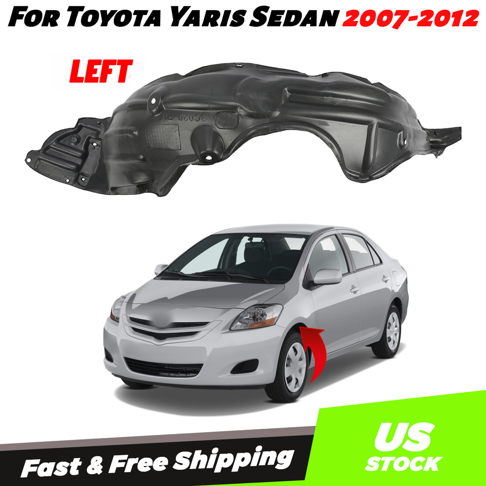 Fender Liner For 2007-2012 Toyota Yaris Sedan Front Driver Side