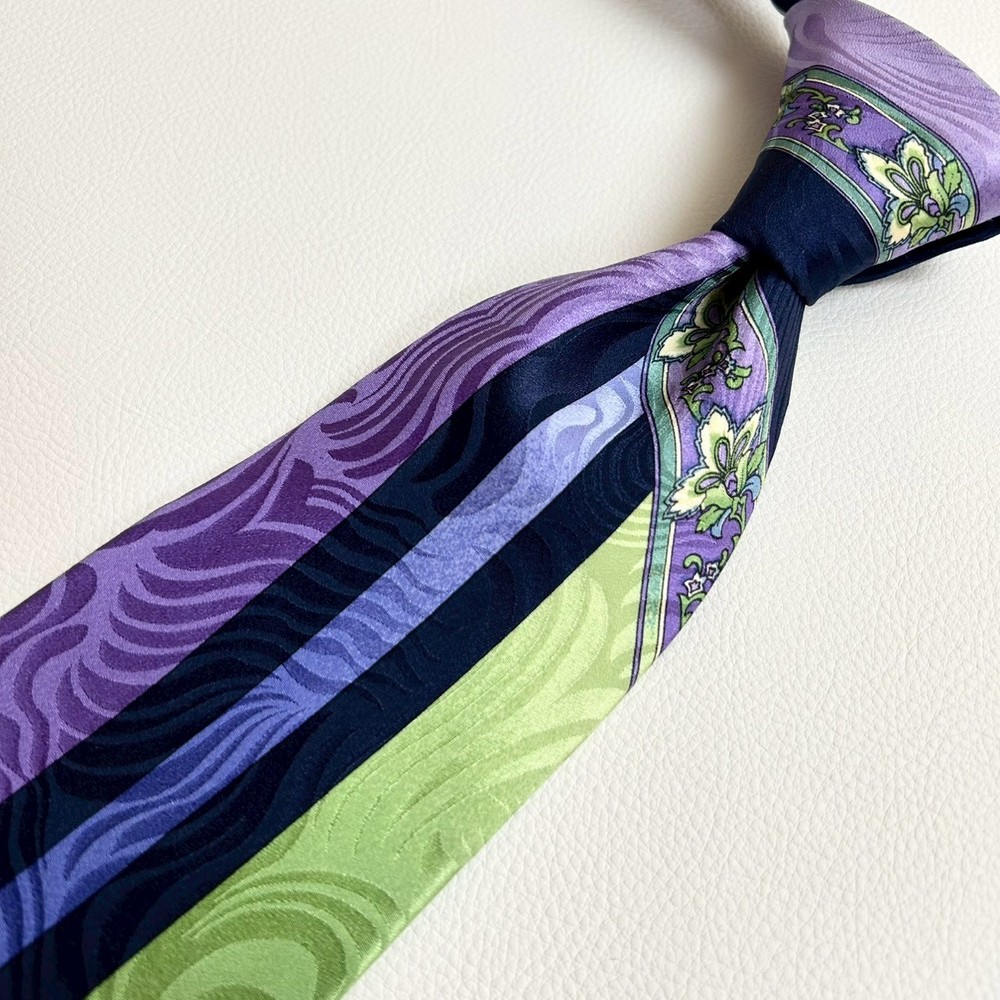 Vintage 90s Gianni Versace Silk Tie Medusa Multicolor Italy From Japan