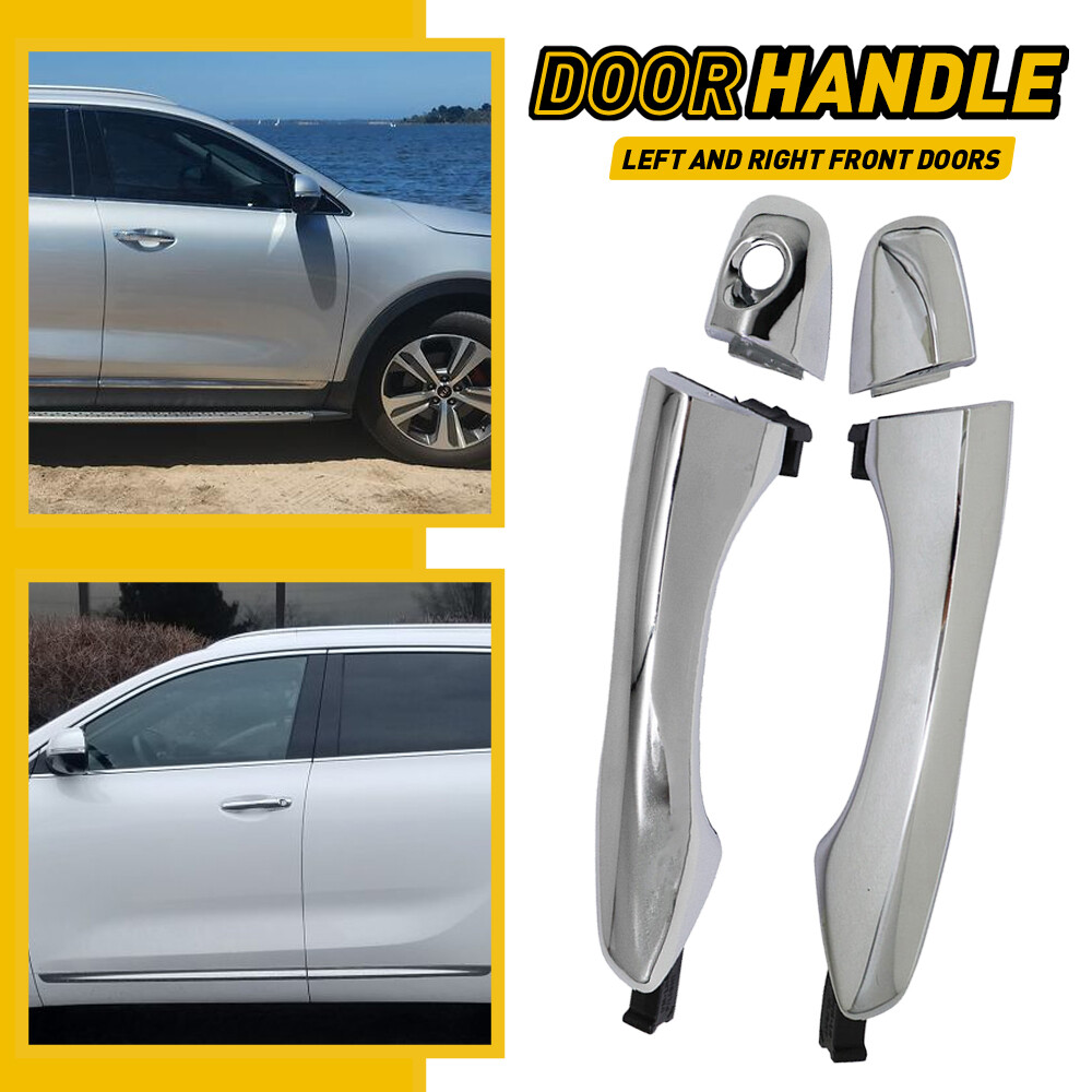 For 2016-2020 Kia Sorento 2X Front Left & Right Side Exterior Door Handle Chrome