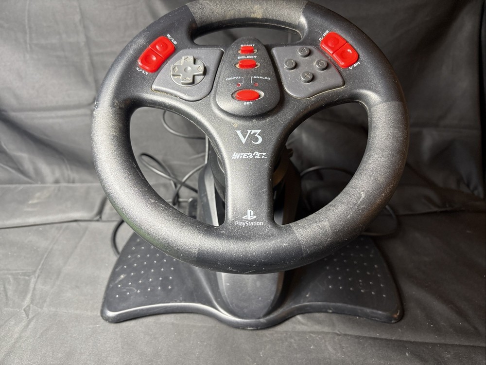 PS1 Racing Wheel with Pedals – Interact V3 for PlayStation & PSOne  