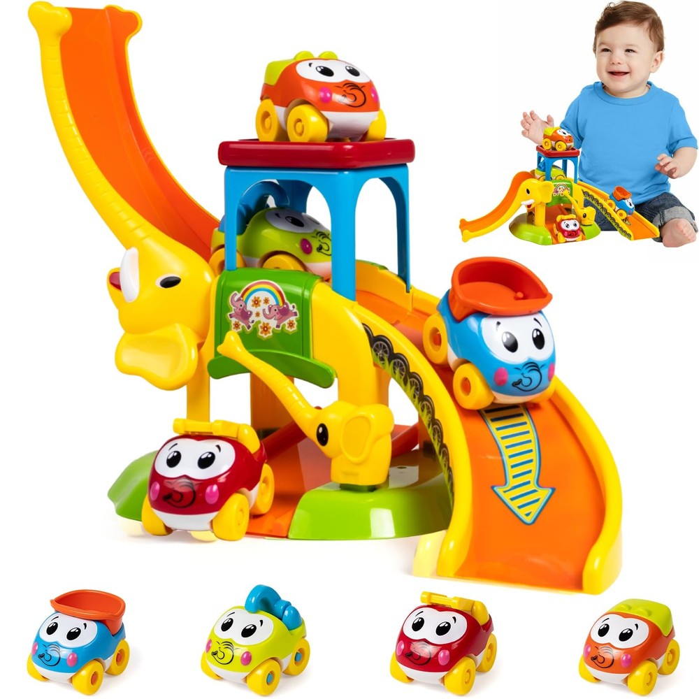 Educational Elephant Slide Toy for 1-2 Year Old Toddlers - Fun Learning Gift for Boys & Girls