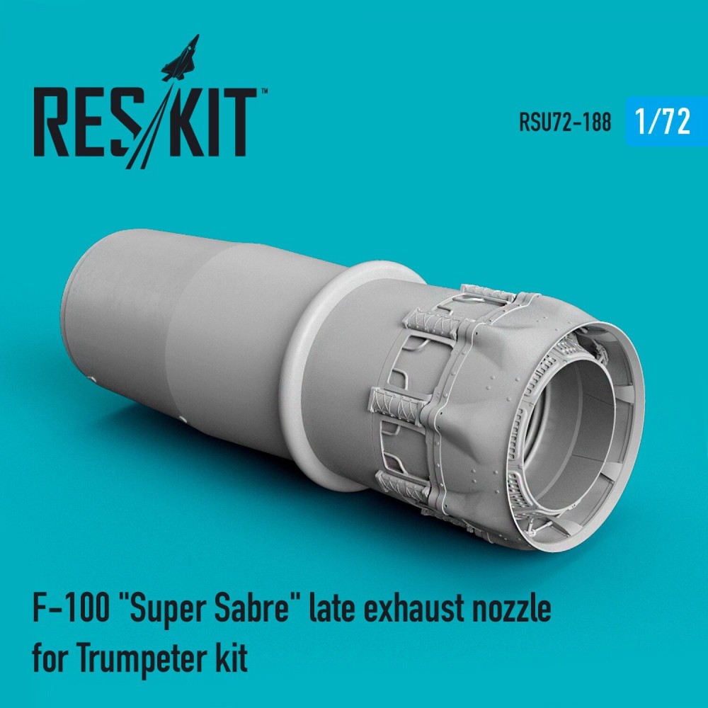 1:72 ResKit RSU72-0188 F-100 Super Sabre Late Exhaust Nozzle Trumpeter Upgrade