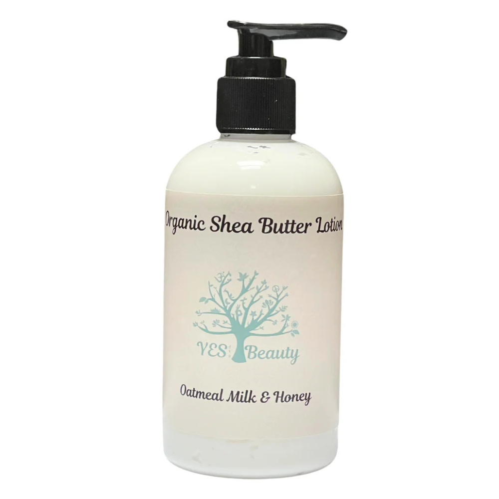 Handmade Body Lotion Organic Shea Butter Coconut - Oatmeal Milk & Honey - 8 oz