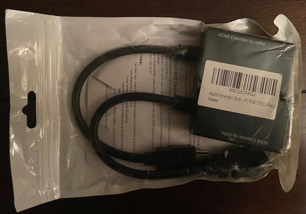 HDMI Extender Over Cat5e/6 (2 Pack), HDMI to RJ45 Network HDMI Extender