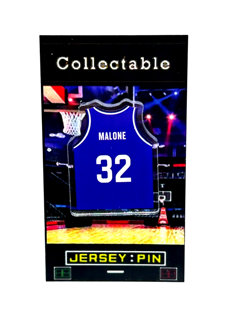 Utah Jazz Karl Malone jersey lapel pin-Classic RETRO Collectable-MAILMAN