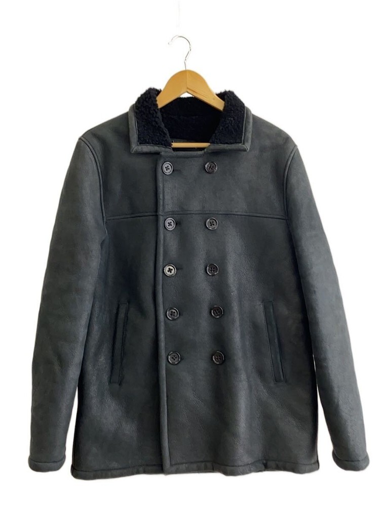 Liugoo Leathers Mouton P Coat/L/Sheep Leather/Blk 3346