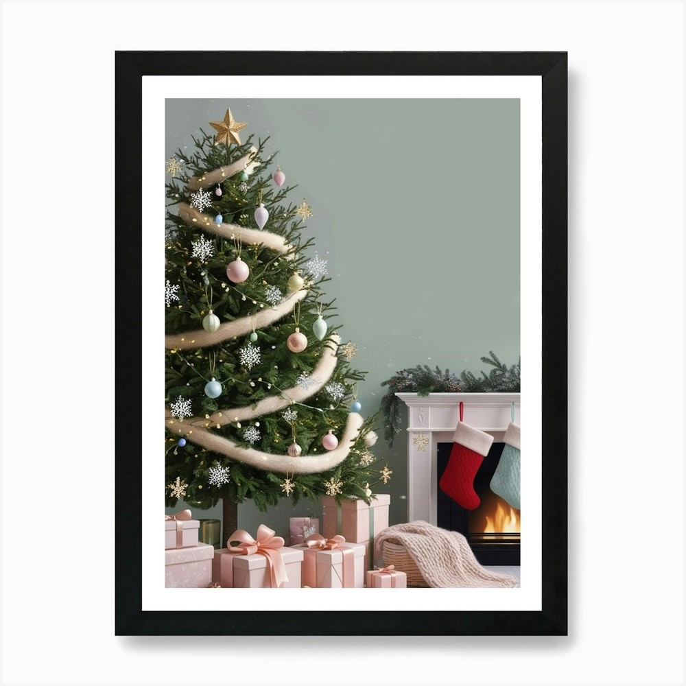 Christmas Tree 13 Framed Art Print Canvas Wall Decor  