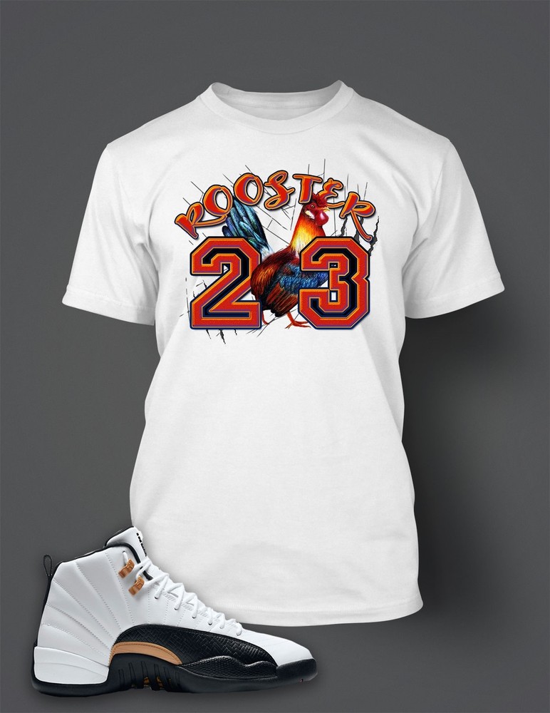 23 Graphic Sneaker Tee Matching J12 CNY Rooster Big Tall Fit-image