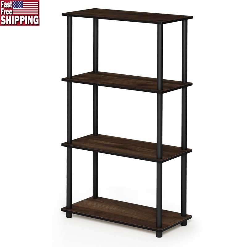 4-Tier Multipurpose Shelf Display Rack No Tools Assembly Adjustable Storage Unit