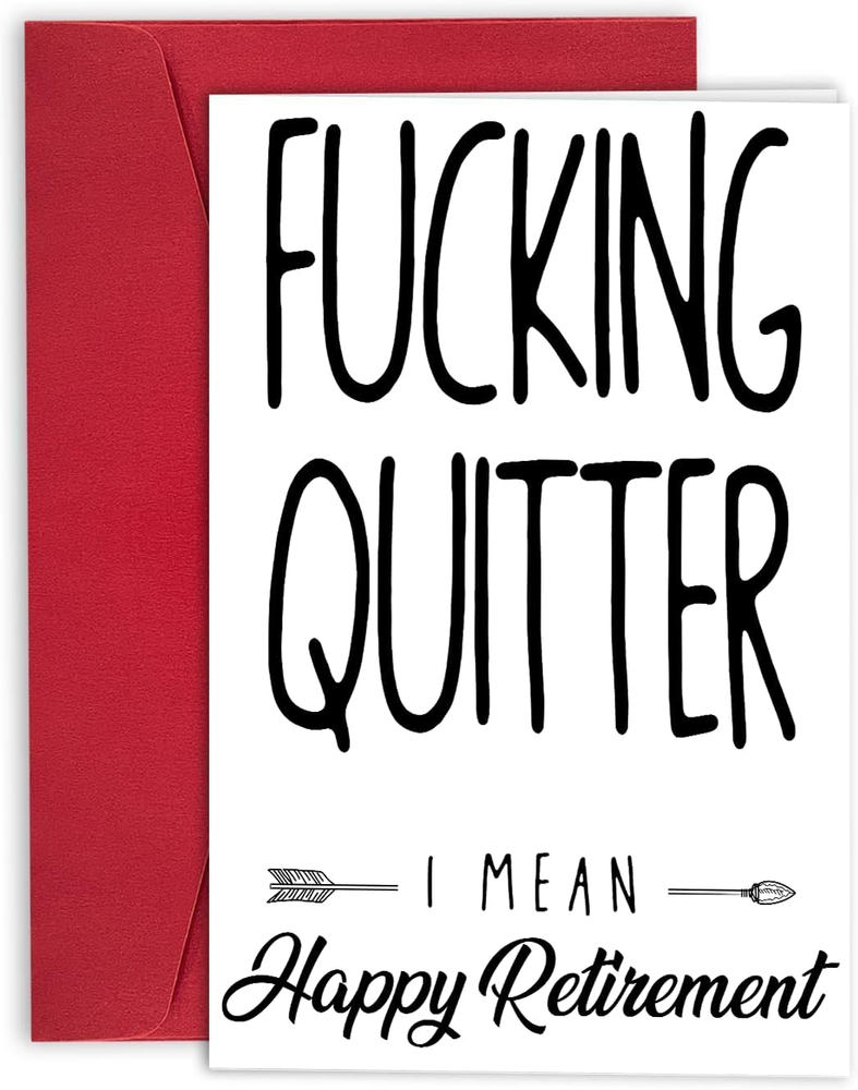 Funny Retirement Card for Coworker Colleague Friend, Humor Retiring Card Gift fo