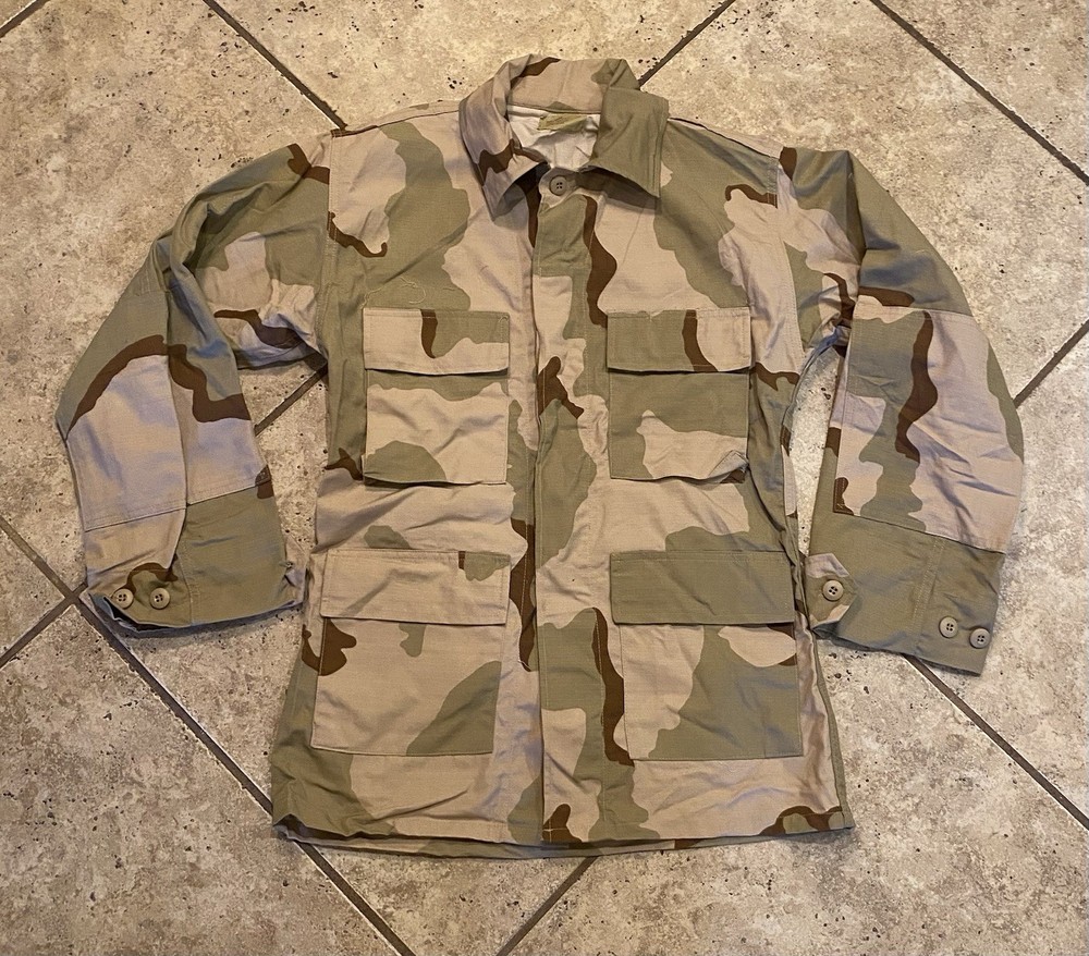 US Army BDU Shirt Men’s Small Regular Coat Desert Camouflage Pattern Combat