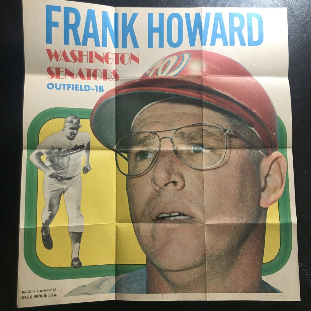 1970 Topps Posters Set Break #22 Frank Howard SENATORS HIGHER GRADE