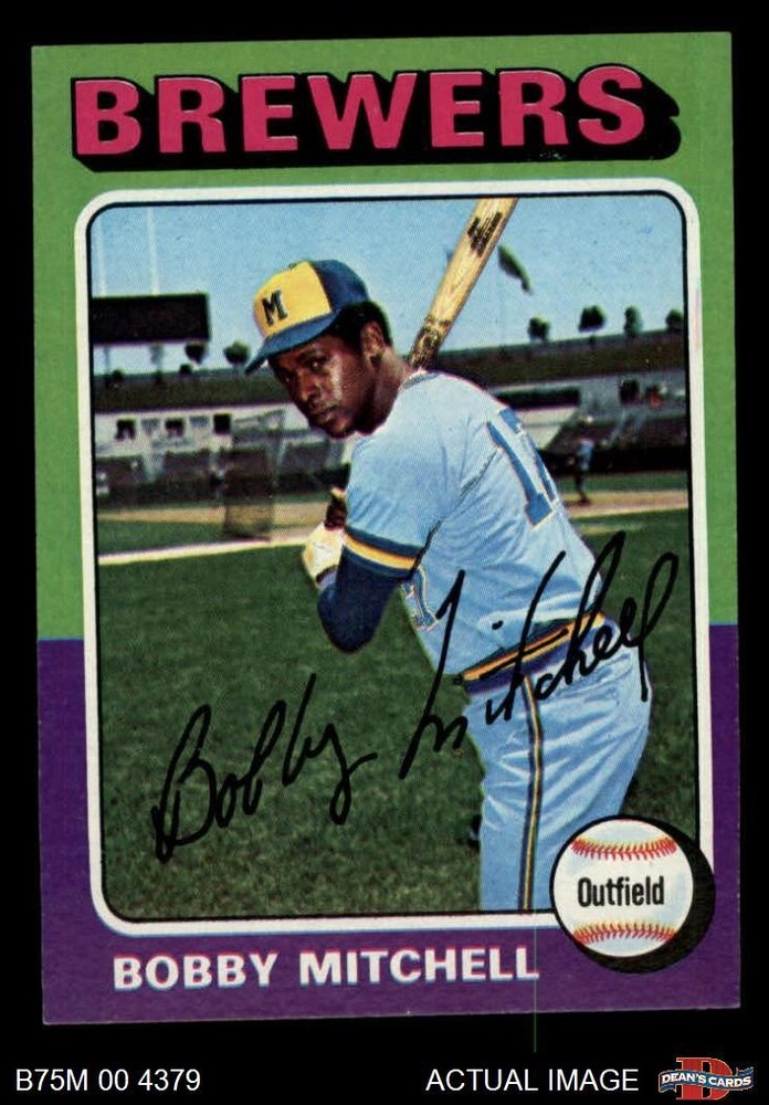 1975 Topps Mini #468 Bobby Mitchell Brewers 6 - EX/MT